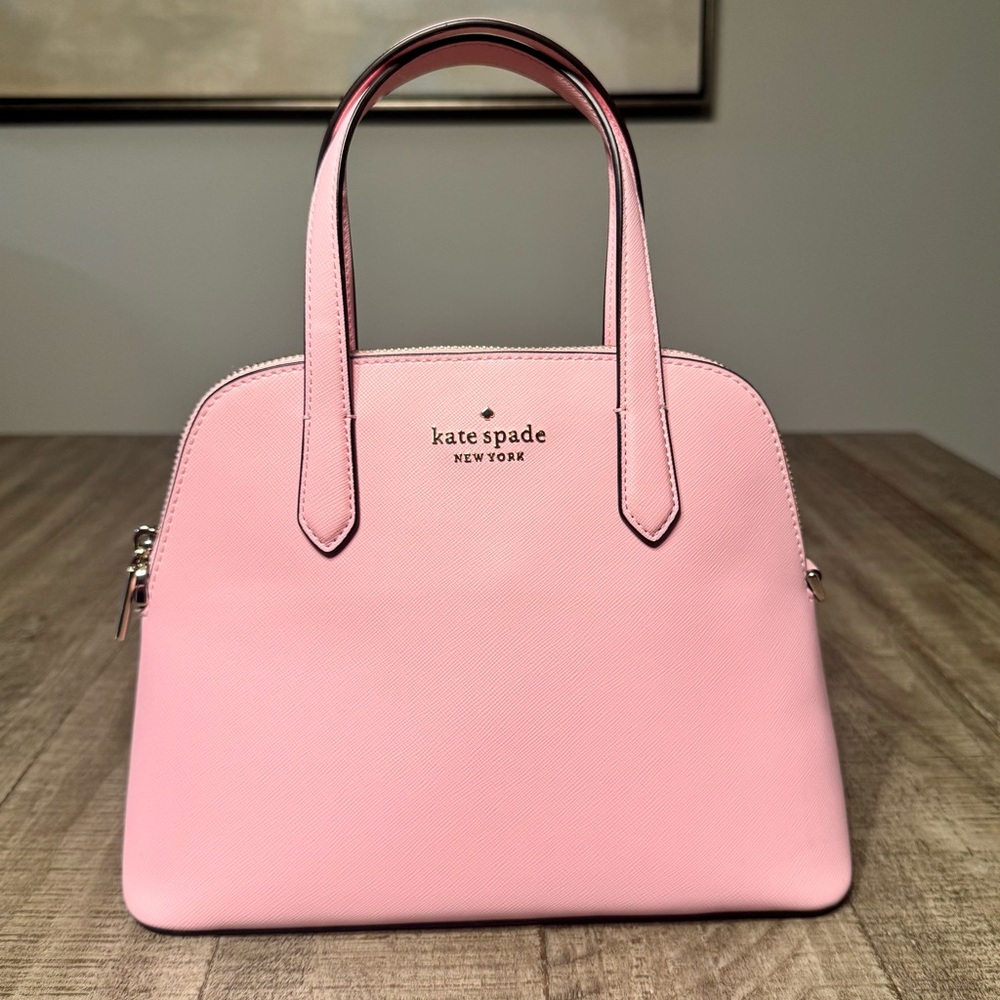 Kate Spade Schuyler Medium Dome
Satchel in Pink Saffiano PVC New Without Tags